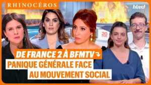 De France 2 &agrave; BFMTV : panique g&eacute;n&eacute;rale face au mouvement social  - 10 septembre BloquonsTout IndignonsNous Manifestation M&eacute;dias Rhinoc&eacute;ros Vid&eacute;o
