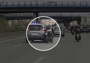 "Acte de violences gratuites" : un motard (volontairement ?) percut&eacute; par des policiers  - Autoroute Autoroute A4 IGPN