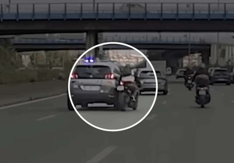 "Acte de violences gratuites" : un motard (volontairement ?) percuté par des policiers  - Autoroute Autoroute A4 IGPN