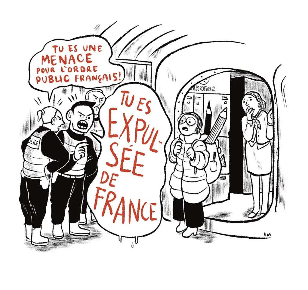 "Dérive autoritaire" : l'illustratrice italienne Elena Mistrello brutalement refoulée  - Antifascisme Bandes dessinées Censure Clément Méric Colomiers Culture Elena Mistrello Fascisme Festival Italie Police Toulouse