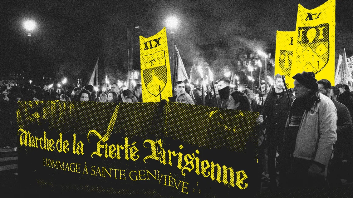 Au d&eacute;fil&eacute; d'extr&ecirc;me droite &agrave; Paris : &laquo; Ne restez pas trop longtemps ici. Ils vous ont rep&eacute;r&eacute;s &raquo;  - Antifascisme Extr&ecirc;me-droite Fascisme GUD Paris Paris Fiert&eacute; Police Racisme Ultra-droite