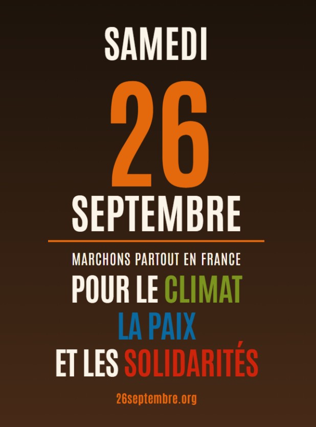 &laquo;&nbsp;Samedi 26 septembre, nous serons dans la rue&nbsp;&raquo;&nbsp;: appel citoyen pour un plan d&rsquo;urgence climatique  - Action environnementale Agriculture Associations Biodiversit&eacute; Canicule Changement climatique Climat &Eacute;cologie Environnement For&ecirc;ts GIEC Incendies Initiatives Lutte environnementale Nature P&eacute;titions