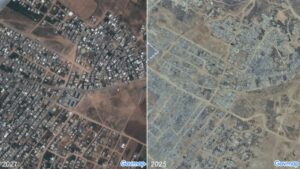 Gaza : Isra&euml;l d&eacute;voile par erreur des bases militaires et l'ampleur des destructions  - Arm&eacute;e Censure Colonisation Crimes de guerre Gaza G&eacute;nocide G&eacute;nocide &agrave; Gaza Isra&euml;l Palestine Renseignement Satellites